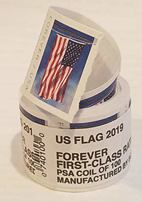 Picture of USPS Forever Stamps Roll of 100 - 2019 Flag Version