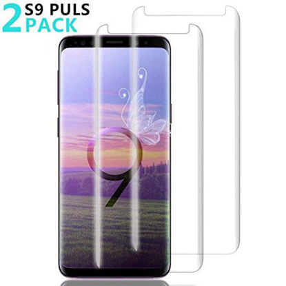 Picture of [2 PACK] Samsung Galaxy S9 Plus Screen Protector, EcoPestuGo [Anti-Scratch] [High Definition] [Bubble Free] [Anti-fingerprint] Tempered Glass Screen Protector for Samsung Galaxy S9 Plus