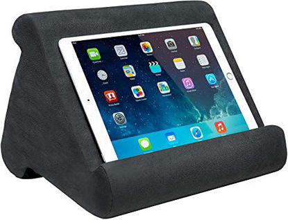Picture of Ontel Pillow Pad Multi-Angle Soft Tablet Stand, Charcoal Grey