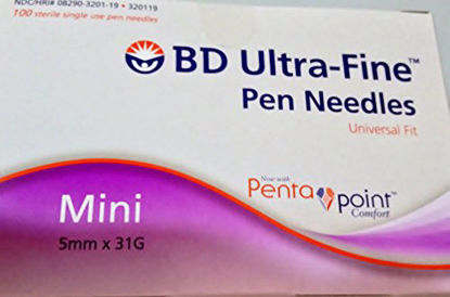 Picture of BD Ultra Fine Pen Needles Mini 5mm X 31G (100 Needles)