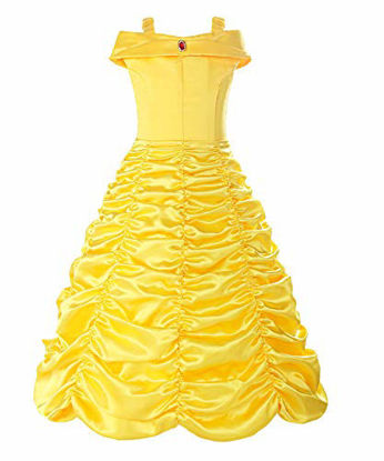 Picture of ReliBeauty Little Girls Layered Princess Belle Costume Dress up, Yellow, 2T/100