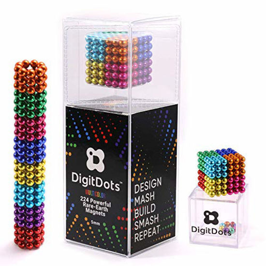 GetUSCart- Brainspark DigitDots Multi Colored 224 Pieces 5 Millimeter Magnetic  Balls 8 Colors The Original Adult Fidget Toys Rare Earth Magnets Desk Toys  Desk Games Magnet Toys Stress Relief Toys