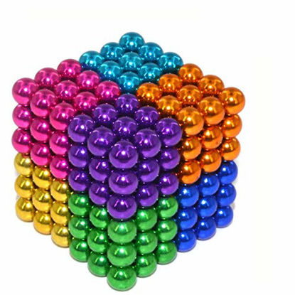 Picture of RAINBEAN 8 Colors Upgraded Magnet Sculpture Building Blocks Toys for Intelligence Learning Development and Creative Educational Toy, Office Desk Toy & Stress Relief for Adults