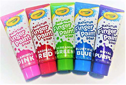 Picture of Crayola Bathtub Finger Paint Soap 5 Pack New Vibrant Colors