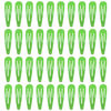 Picture of 40 Counts Green Color Metal Snap Hair Clips 2 Inch Barrettes for Women Accessories