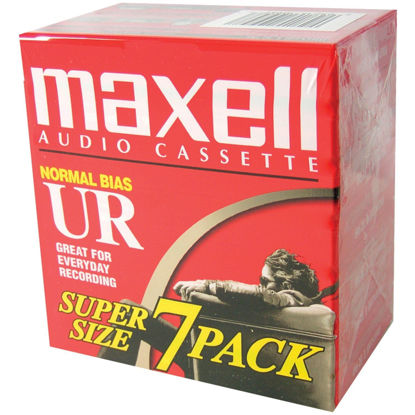 Picture of Maxell 108575 Optimally Designed for Voice Recording Brick Packs with Low Noise Surface - 90 Minute Audio Cassettes, 7 Tapes Per Pack (2-Pack)