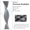 Picture of Proworthy Lace Braided Solo Loop Compatible With Apple Watch Band 42mm 44mm 45mm for Men and Women, Lace Stretch Nylon Elastic Strap for iWatch Series SE 7 6 5 4 3 2 1 (Pearl White, XS)