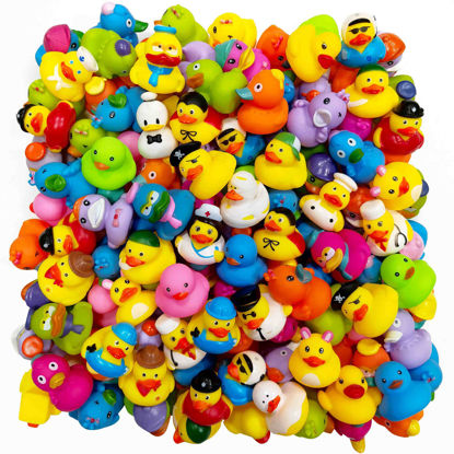 Picture of Arttyma Rubber Ducks in Bulk,Assortment Duckies for Jeep Ducking Floater Duck Bath Toys Party Favors (50-Pack)