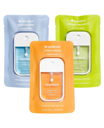 Picture of Touchland Power Mist Hydrating Hand Sanitizer FRESH 3-PACK | Mint, Citrus, Lemon Lime | 500-Sprays each, 1FL OZ (Set of 3)