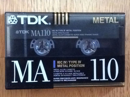 Picture of TDK MA110 Metal Biased Metal Alloy 110 Minutes Cassette Tape