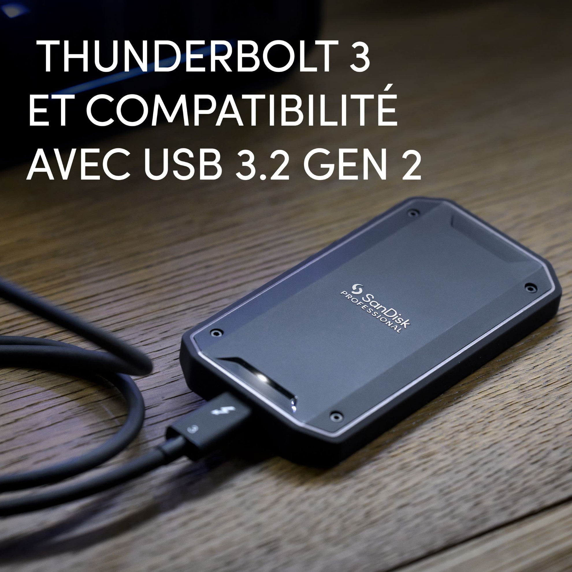 GetUSCart SanDisk Professional 4TB PROG40 SSD Up to 3000MB/s, Thunderbolt 3 (40Gbps), USBC