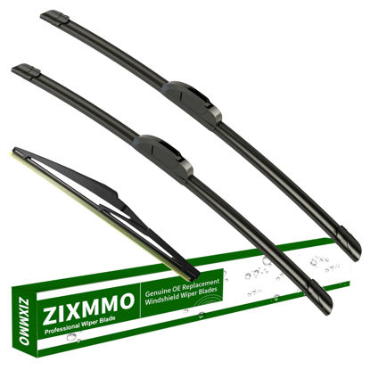 Picture of ZIXMMO 26"+16" windshield wiper blades with 11" Rear Wiper Blades Set Replacement for 2012-2019 Hyundai Accent Kia Rio, 2019-2020 Hyundai Kona Electric -Original Factory Quality (Set of 3)