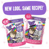 Picture of B.F.Omg - Best Feline Friend Oh My Gravy!, Tuna & Beef Baby Cakes with Tuna & Beef In Gravy Cat Food by Weruva, 3oz Pouch (Pack of 12), Purple (0152)