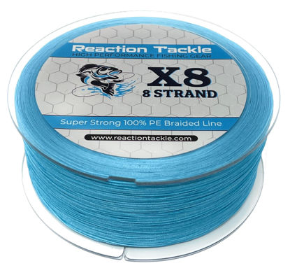 Picture of Reaction Tackle Braided Fishing Line - 8 Strand Sea Blue 65LB 1000yd
