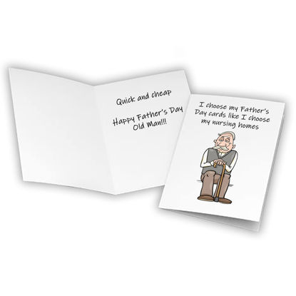 Picture of Fathers Day Gifts Card Nursing Home | Funny Cute Card | Daddy Birthday Christmas | Gag Gift Personalized Personalised Cards For Dad