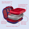 Picture of Bentgo® Kids Chill Lunch Box - Leak-Proof Bento Box with Removable Ice Pack & 4 Compartments for On-the-Go Meals - Microwave & Dishwasher Safe, Patented Design, 2-Year Warranty (Red/Royal)