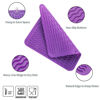 Picture of MicoYang Silicone Dish Drying Mat for Multiple Usage,Easy clean,Eco-friendly,Heat-resistant Silicone Mat for Kitchen Counter or Sink,Refrigerator or Drawer liner Purple M 12 inches x 12 inches