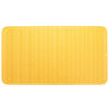 Picture of MicoYang Silicone Dish Drying Mat for Multiple Usage,Easy clean,Eco-friendly,Heat-resistant Silicone Mat for Kitchen Counter or Sink,Refrigerator or Drawer Liner Yellow XXXXL 32 inches x 18 inches