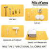 Picture of MicoYang Silicone Dish Drying Mat for Multiple Usage,Easy clean,Eco-friendly,Heat-resistant Silicone Mat for Kitchen Counter or Sink,Refrigerator or Drawer Liner Yellow XXXXL 32 inches x 18 inches