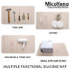 Picture of MicoYang Silicone Dish Drying Mat for Multiple Usage,Easy clean,Eco-friendly,Heat-resistant Silicone Mat for Kitchen Counter or Sink,Refrigerator or Drawer Liner Tapioca XXXXL 32 inches x 18 inches