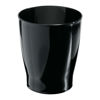 Picture of mDesign Round Plastic Bathroom Garbage Can, 1.25 Gallon Wastebasket, Garbage Bin, Trash Can for Bathroom, Bedroom, and Kids Room - Small Bathroom Trash Can - Fyfe Collection - Black