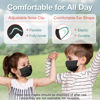 Picture of Medtecs Kids Face Mask Disposable - 2 Sizes Option (Child/Youth) 50 PCs - Comfy 3-Ply Breathable Children Masks, the Better & Safer Choice - Youth | Black