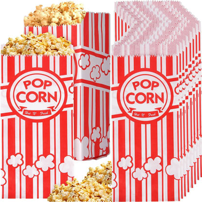 Picture of 300 Pieces Paper Popcorn Bags, 1 oz Popcorn Bags Individual Servings for Popcorn Machine Party, Pop Corn Bag Bulk