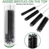 Picture of CiaraQ Bottle Cleaning Brushes, 8 Inch Nylon Tube Brush Set, Cleaner for Narrow Neck Bottles Cups with Hook, Set of 13pcs. Black