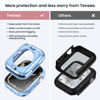 Picture of (2 in 1) Tensea for Waterproof Apple Watch Screen Protector Case Series 8 7 45mm Accessories, iWatch Protective PC Face Cover Built-in Tempered Glass Film, Front & Back Bumper for Women Men, 45 mm