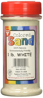 Picture of Hygloss Products Colored Play Sand - Assorted Colorful Craft Art Bucket O' Sand, White, 1 lb
