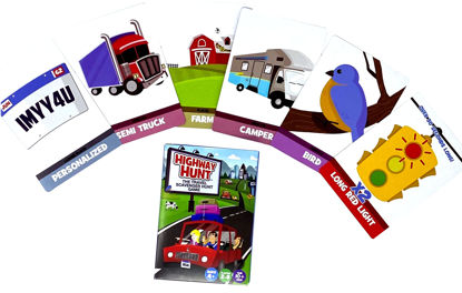 Picture of Regal Games - Highway Hunt Card Game - Travel Scavenger Hunt Game - for Family Vacations, Car Rides, and Road Trips - 2.75”x 4” Card Size - 54 Count - Ideal for 2-8 Players, Ages 4+
