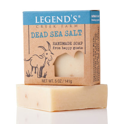 Picture of Legend’s Creek Farm, Goat Milk Soap, Moisturizing Cleansing Bar for Hands and Body, Creamy Lather and Nourishing, Gentle For Sensitive Skin, Handmade in USA, 5 Oz Bar (Dead Sea Salt O.S.)