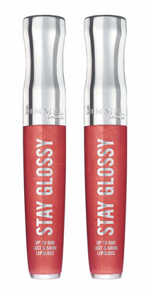 Picture of Rimmel Stay Glossy 6HR Lip Gloss, All Day Seduction, 0.18 Fl Oz (Pack of 2)