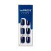 Picture of KISS imPRESS Color Press-On Nails, Nail Kit, PureFit Technology, Short Length, “Never Too Navy”, Polish-Free Solid Color Manicure, Includes Prep Pad, Mini Nail File, Cuticle Stick, and 30 Fake Nails