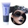 Picture of DAGEDA Body Glitter Gel, Face Glitters Body Gel Sequins Shimmer Liquid Eyeshadow, Chunky Glitter for Face Hair Nails, Holographic Cosmetic Laser Powder Festival Glitter Makeup 1.7oz (Black)