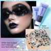 Picture of DAGEDA Body Glitter Gel, Face Glitters Body Gel Sequins Shimmer Liquid Eyeshadow, Chunky Glitter for Face Hair Nails, Holographic Cosmetic Laser Powder Festival Glitter Makeup 1.7oz (Black)
