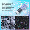 Picture of DAGEDA Body Glitter Gel, Face Glitters Body Gel Sequins Shimmer Liquid Eyeshadow, Chunky Glitter for Face Hair Nails, Holographic Cosmetic Laser Powder Festival Glitter Makeup 1.7oz (Black)