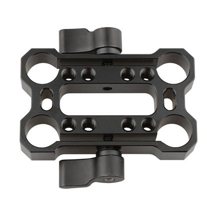 Picture of CAMVATE 15mm Rod Offset Raiser Clamp for Shoulder Rig Railblock System (Black Thumbscrew) - 1690