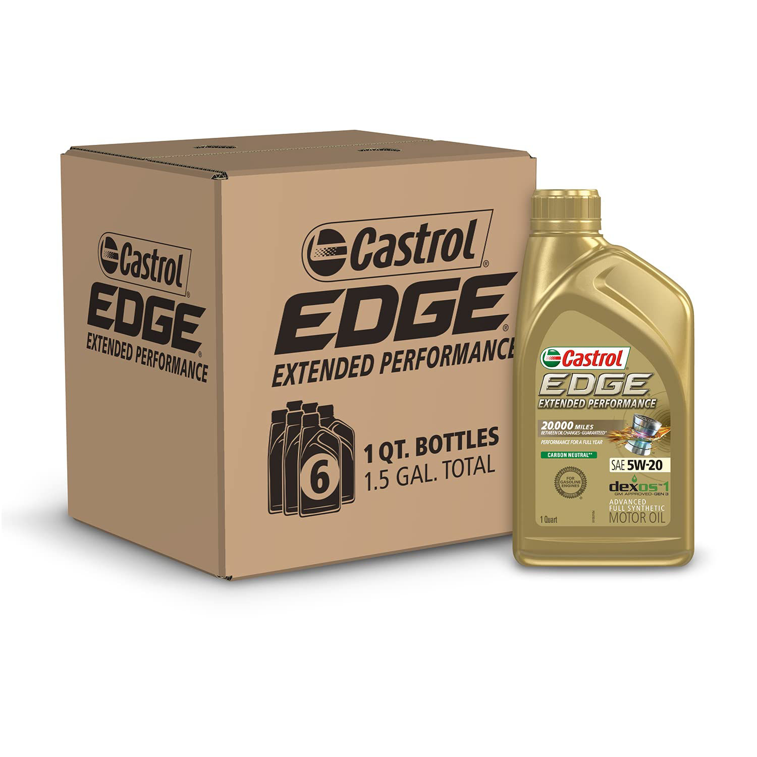 GetUSCart- Castrol 06242 Edge Extended Performance 5W-20 Advanced Full ...
