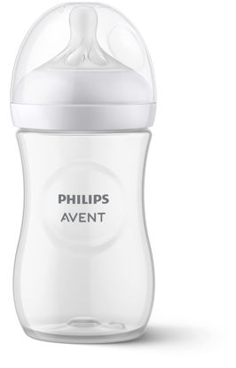 Picture of Philips AVENT Natural Baby Bottle with Natural Response Nipple, Clear, 9oz, 1pk, SCY903/01
