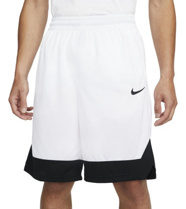 Picture of Nike Dry Men's Dri-Fit Elite Basketball Shorts (White/White/Black/Black, Large)
