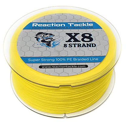 Picture of Reaction Tackle Braided Fishing Line - 8 Strand Hi Vis Yellow 15LB 300yd