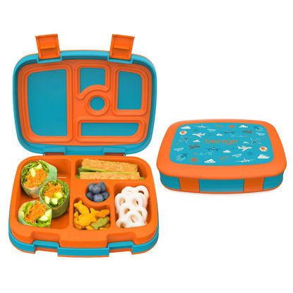 Picture of Bentgo® Kids Prints Leak-Proof, 5-Compartment Bento-Style Kids Lunch Box - Ideal Portion Sizes for Ages 3 to 7 - BPA-Free, Dishwasher Safe, Food-Safe Materials (Planes)