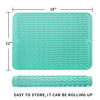 Picture of MicoYang Silicone Dish Drying Mat for Multiple Usage,Easy clean,Eco-friendly,Heat-resistant Silicone Mat for Kitchen Counter or Sink,Refrigerator or Drawer liner Mint L 16 inches x 12 inches
