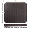 Picture of MicoYang Silicone Dish Drying Mat for Multiple Usage,Easy clean,Eco-friendly,Heat-resistant Silicone Mat for Kitchen Counter or Sink,Refrigerator or Drawer Liner Coffee XXL 24 inches x 18 inches