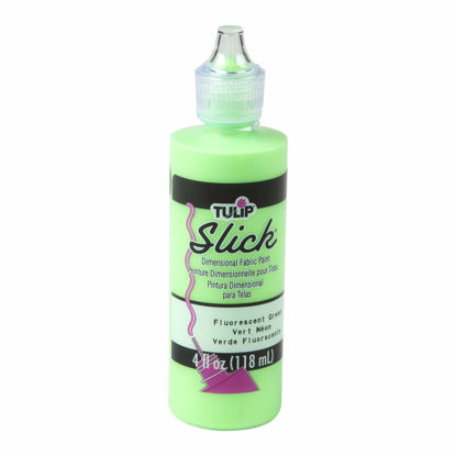 Picture of Tulip Dimensional Fabric Paint 41412 Dfpt 4Oz Slick Neon Green, 4 Fl Oz (Pack of 1)