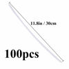 Picture of 100 Pieces Pipe Cleaners Chenille Stem, Solid Color Pipe Cleaners Set for Pipe Cleaners DIY Arts Crafts Decorations, Chenille Stems Pipe Cleaners (White)