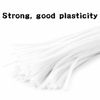 Picture of 100 Pieces Pipe Cleaners Chenille Stem, Solid Color Pipe Cleaners Set for Pipe Cleaners DIY Arts Crafts Decorations, Chenille Stems Pipe Cleaners (White)