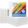 Picture of FIXSMITH Stretched White Blank Canvas- 8x8 Inch,Bulk Pack of 12,Primed,100% Cotton,5/8 Inch Profile of Super Value Pack for Acrylics,Oils & Other Painting Media.