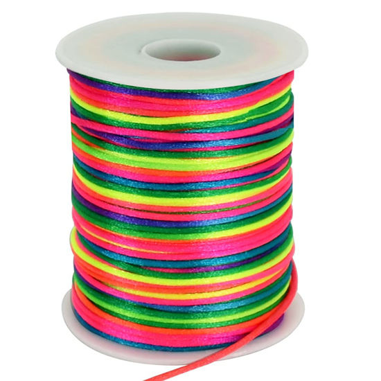 1roll DIY Color Block Nylon String For Bracelets, Beading